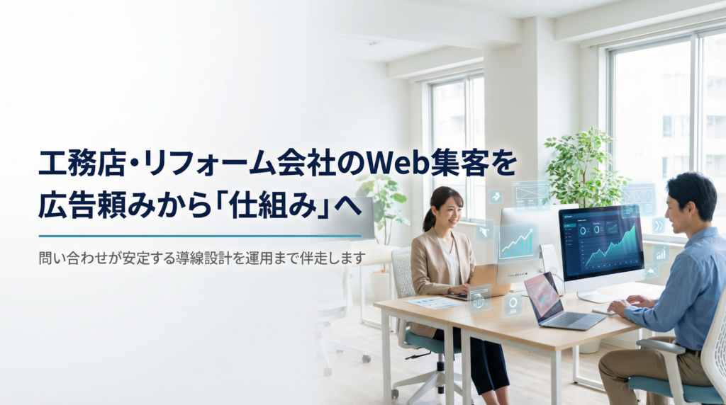 工務店・リフォーム会社のWeb集客をDXで仕組み化するマスタープラン